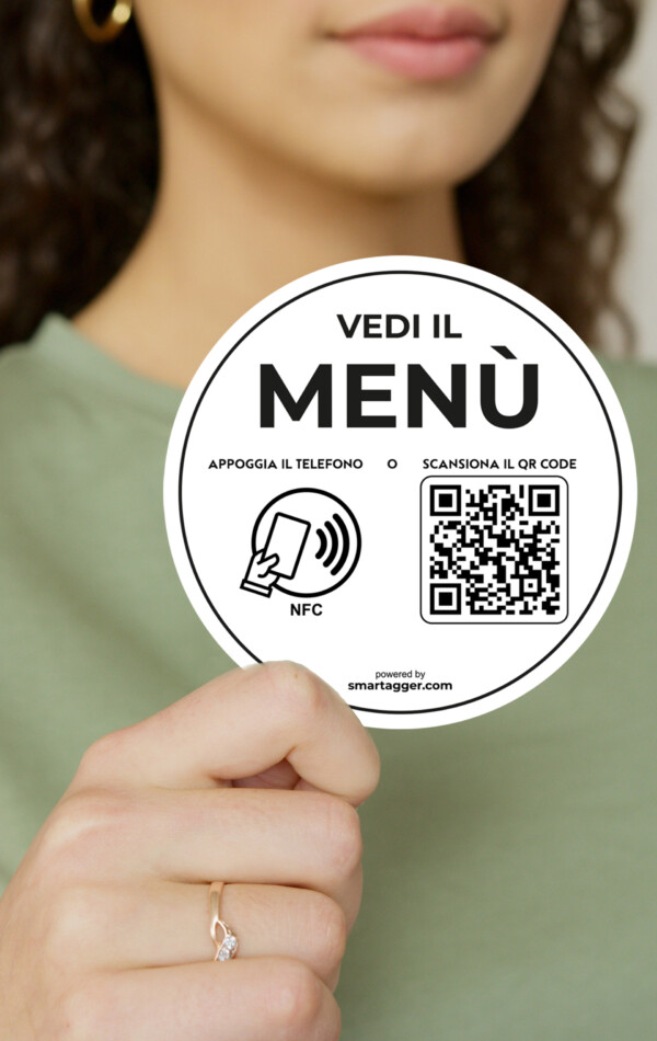 Adesivo Menù digitale 10x10cm – QR & Contactless – iPhone & Android - immagine 2