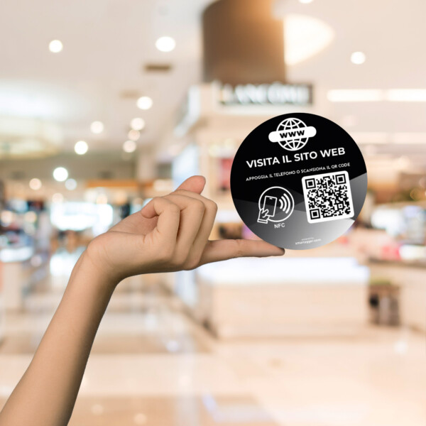 Adesivo Sito Web 10x10cm – QR & NFC – iPhone & Android - immagine 4