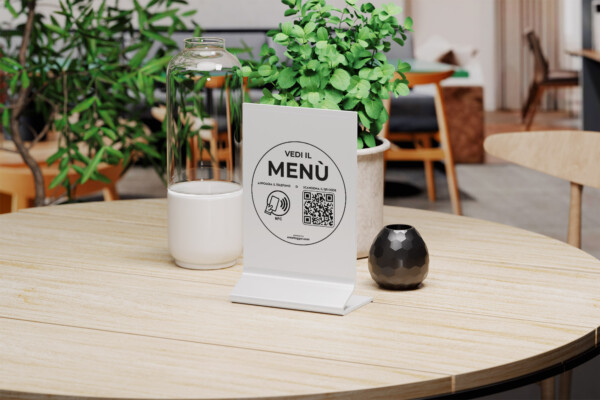 Adesivo Menù digitale 10x10cm – QR & Contactless – iPhone & Android - immagine 3